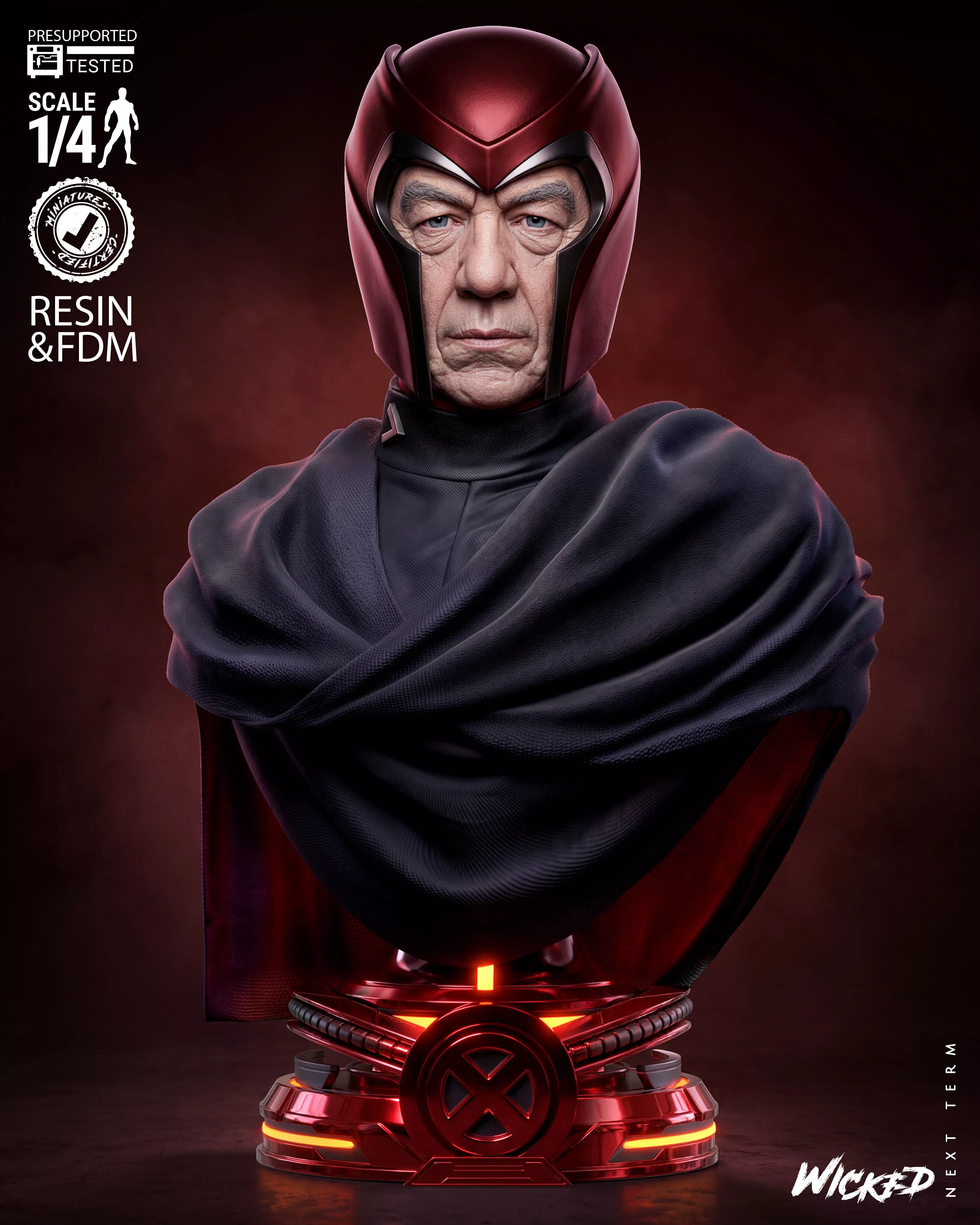 Wicked Marvel Magneto Bust 3D print model