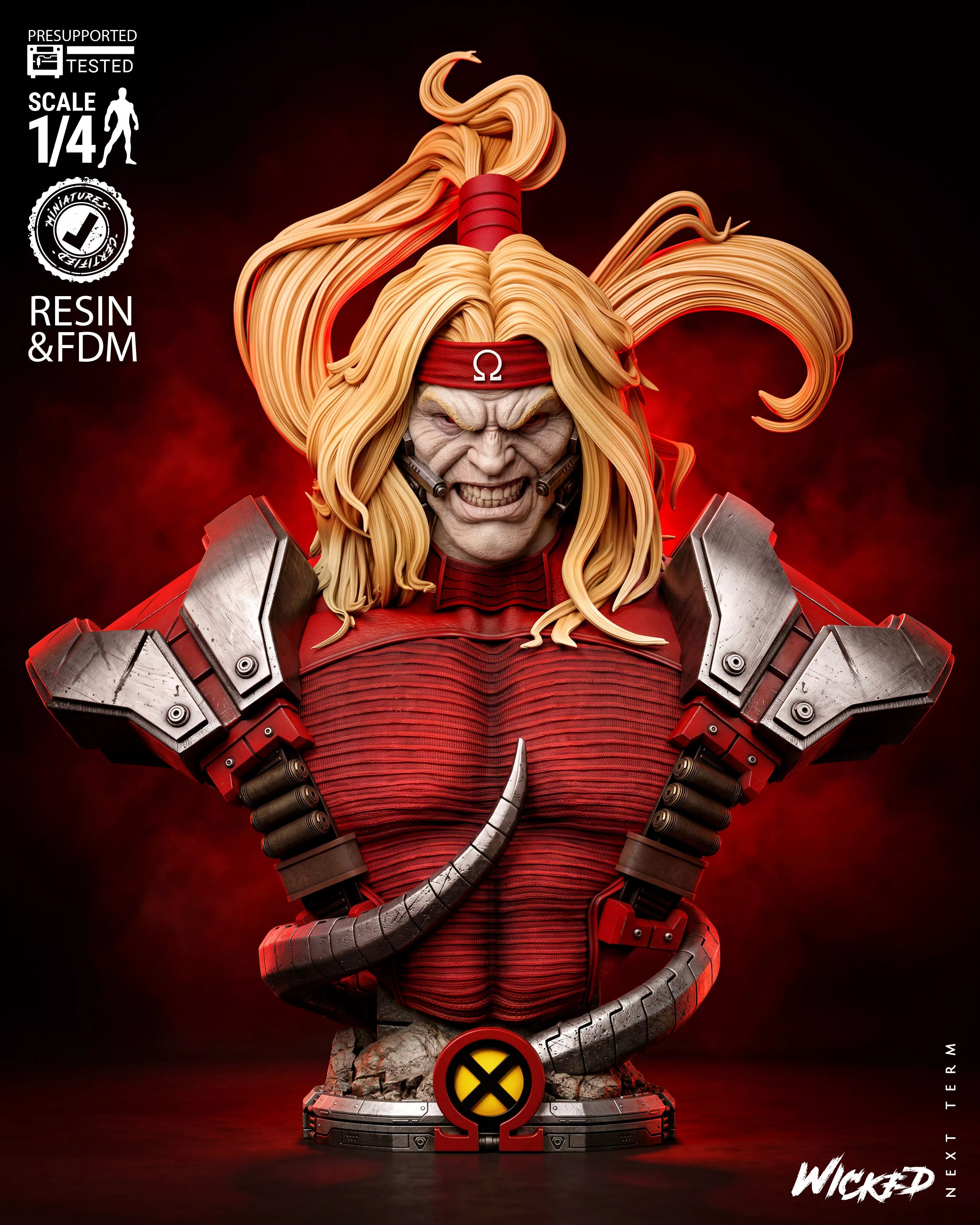 Wicked Marvel Omega Red Bust 3D print model