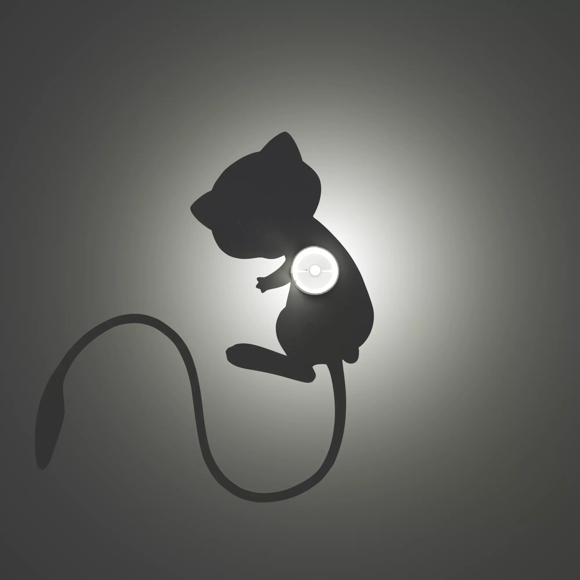 Mew Shadow Lamp 3D print model