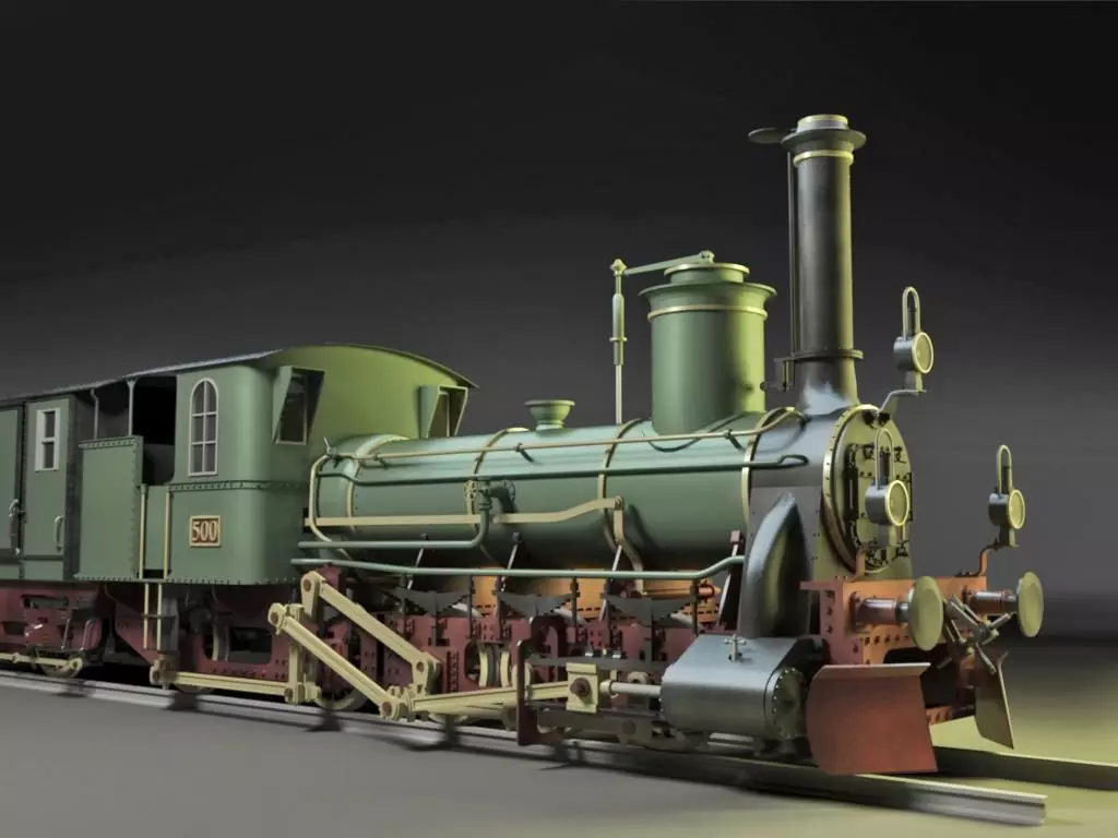 Steyerdorf Steam Locomotive Engine Free 3D model