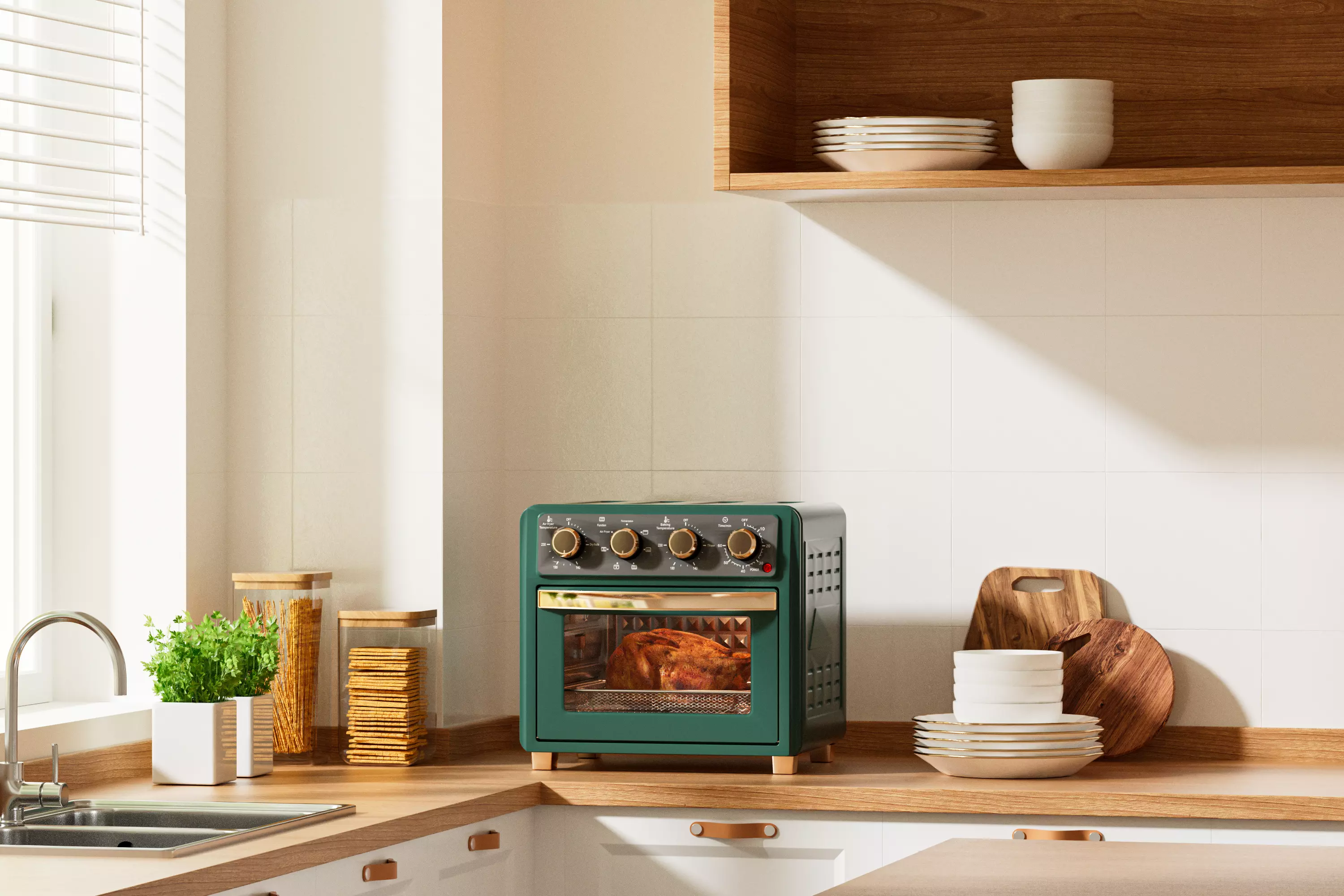 Multi-Function Countertop Oven Roast Chicken Home 3D model