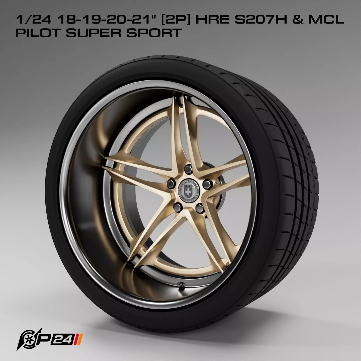 1-24th 18-19-20-21 inches 2P HRE S207H and MCL Pilot Super Sport 3D print model