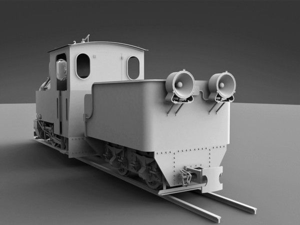 T2-71 Narrow Steam Locomotive 3D model_13