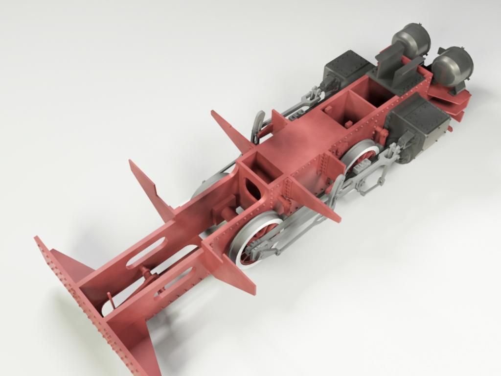 T2-71 Narrow Steam Locomotive 3D model_7