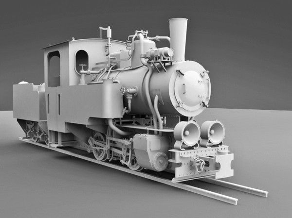T2-71 Narrow Steam Locomotive 3D model_8