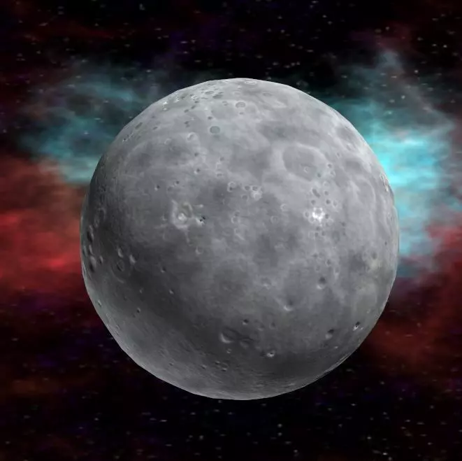 Moonlet moon in space Low-poly 3D model