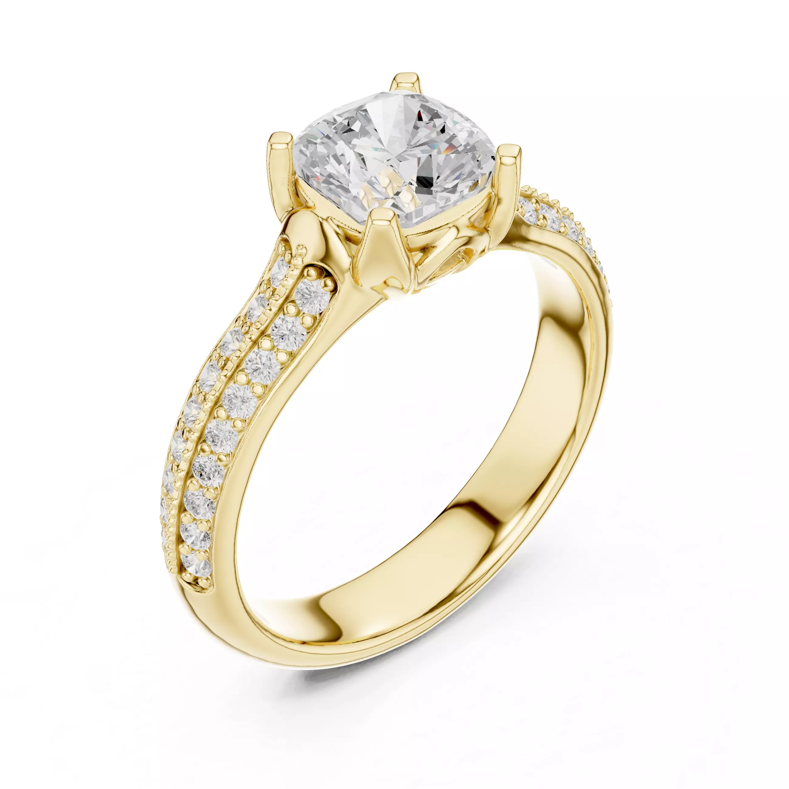 Women Ring Render 3dm STL MP4 Details 3D print model