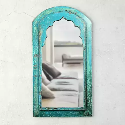 Vintage Moorish Wood Mirror