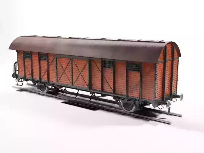 Unio 1937 Boxcar Wagon Free 3D model