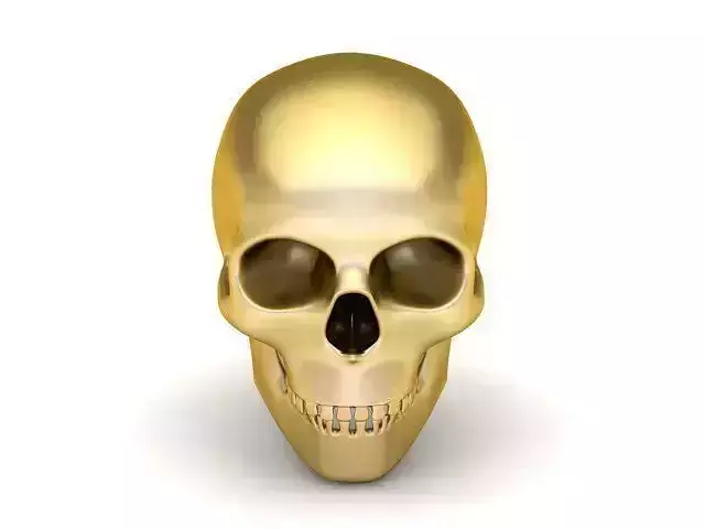 Pendant golden skull