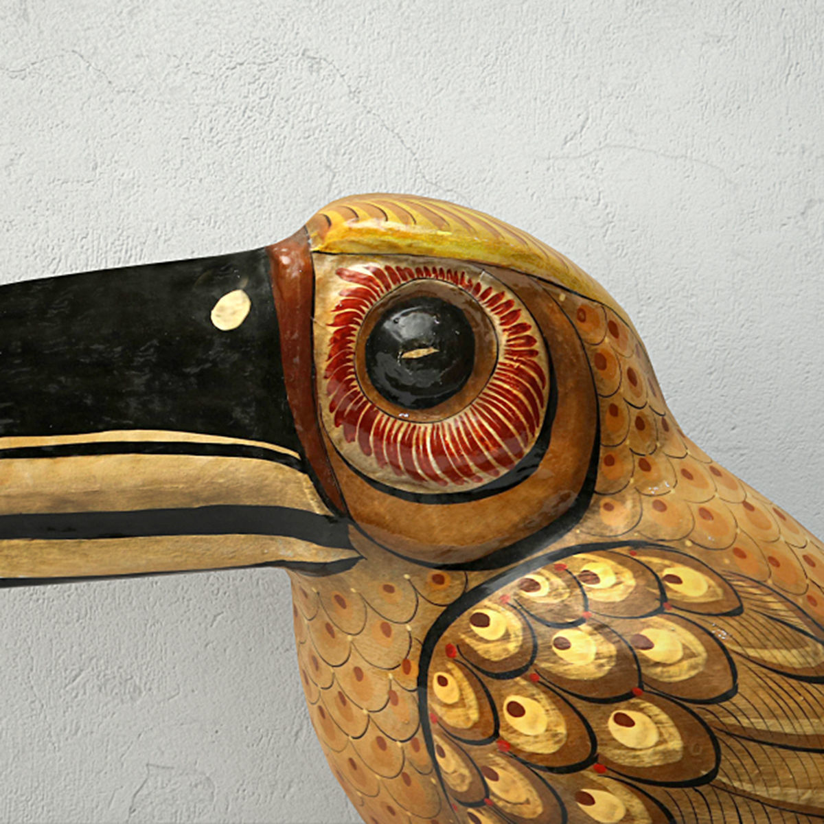 Vintage Paper Mache Tucan 3D model_4