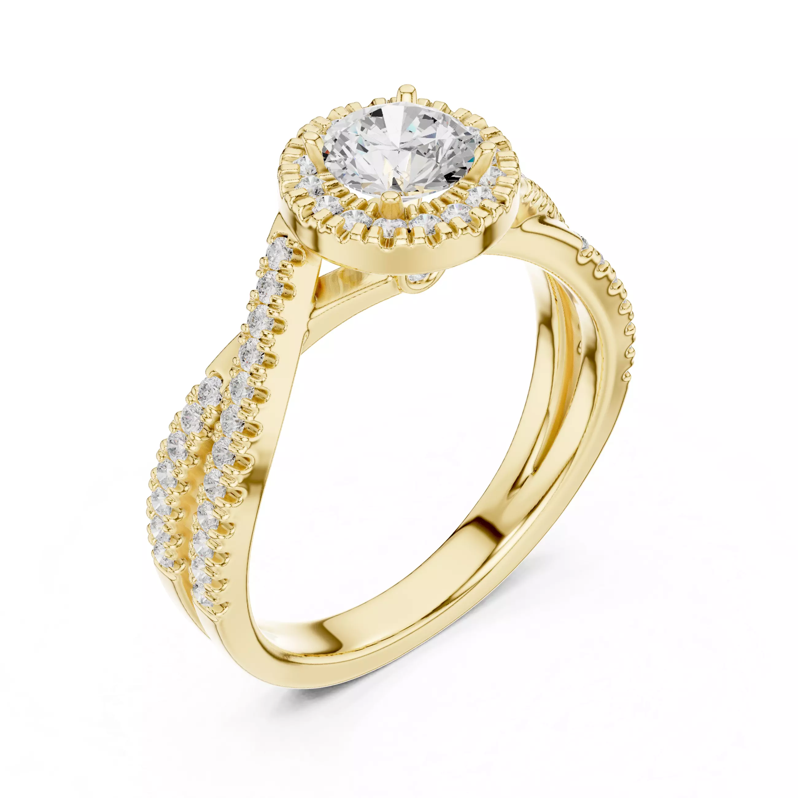 Women Ring Render 3dm STL MP4 Details 3D print model