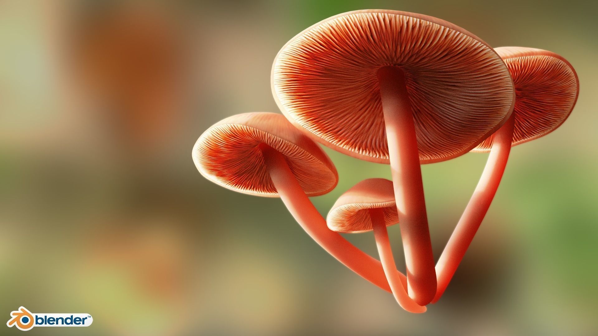 Game ready PBR Mushrooms 3D model SET 2 Low-poly 3D model_2