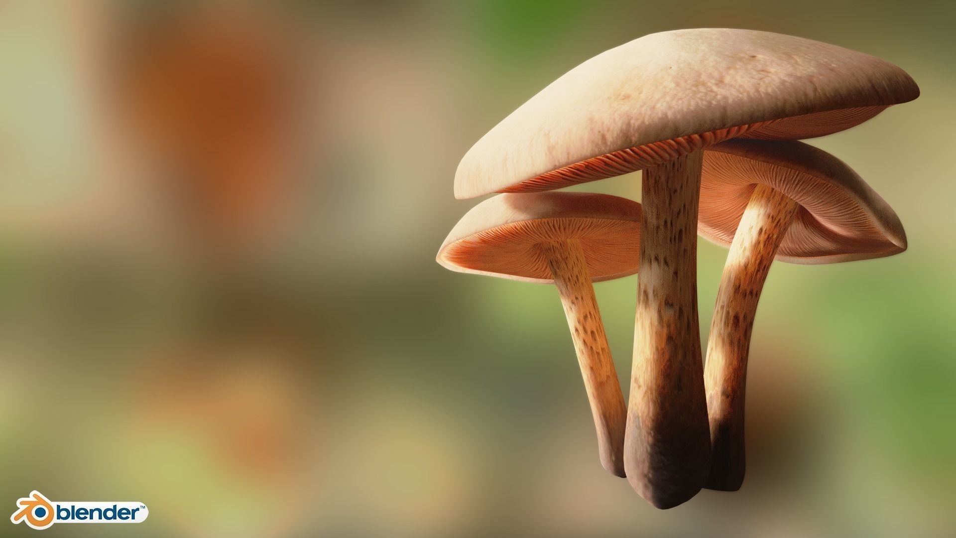 Game ready PBR Mushrooms 3D model SET 2 Low-poly 3D model_1