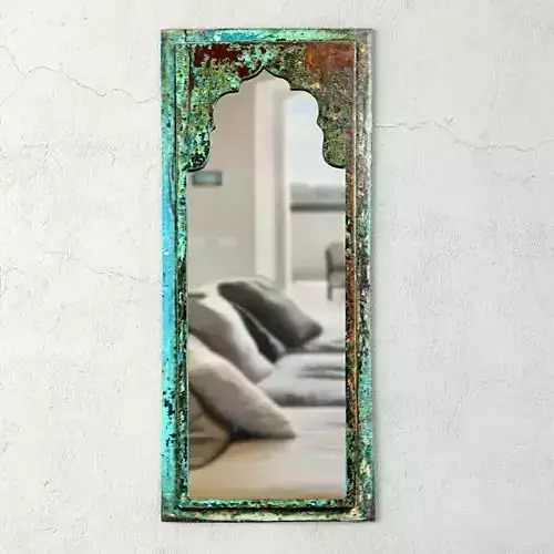 Vintage Wood Moorish Mirror