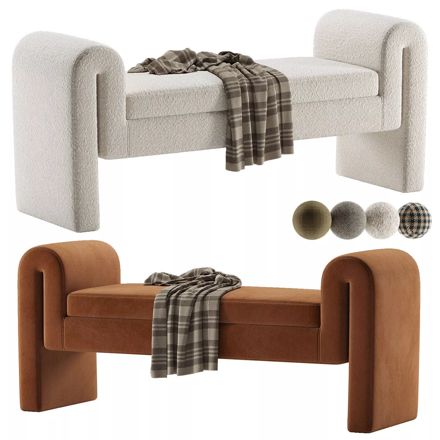 Ada Ivory Bench 3D model
