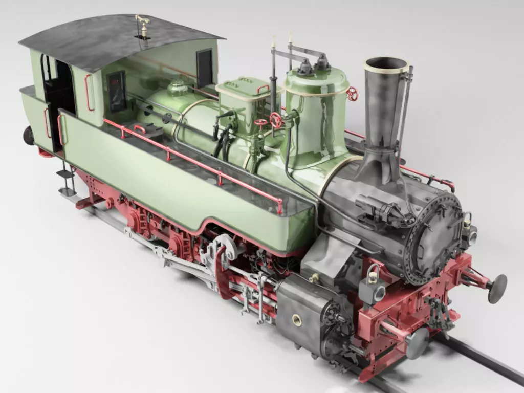 MAV 475 Steam Locomotive Tank Engine 3D model