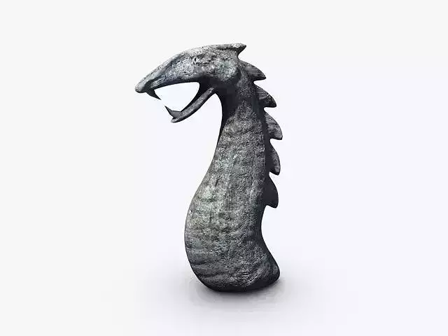 Low poly serpent stone Low-poly 3D model Low poly serpent stone Low-poly 3D model