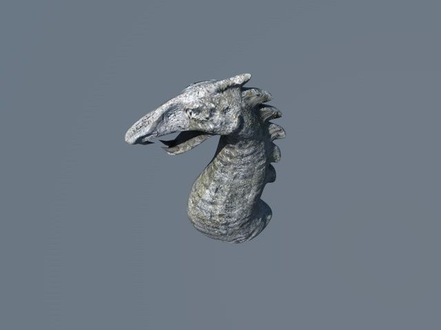 Low poly serpent stone Low-poly 3D model_4