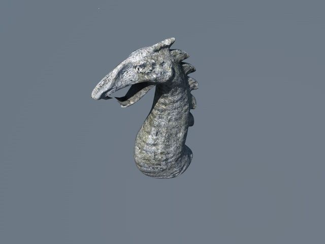 Low poly serpent stone Low-poly 3D model_2