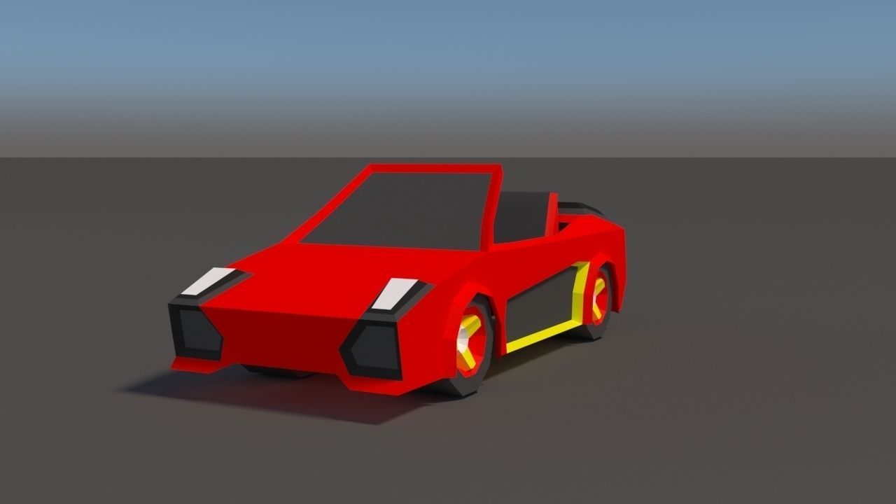 Low Poly Car Pack 01 Low-poly 3D model_3