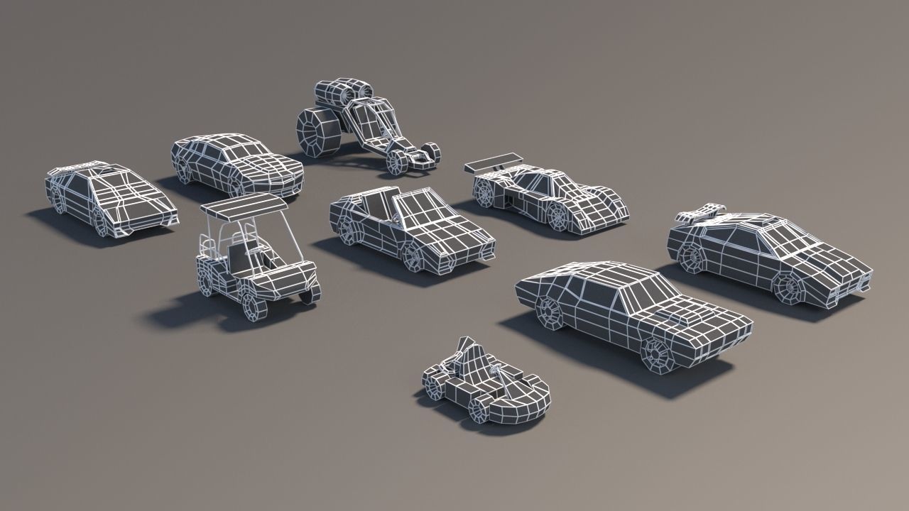 Low Poly Car Pack 01 Low-poly 3D model_26