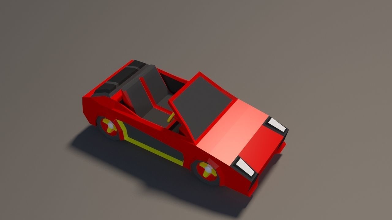 Low Poly Car Pack 01 Low-poly 3D model_4