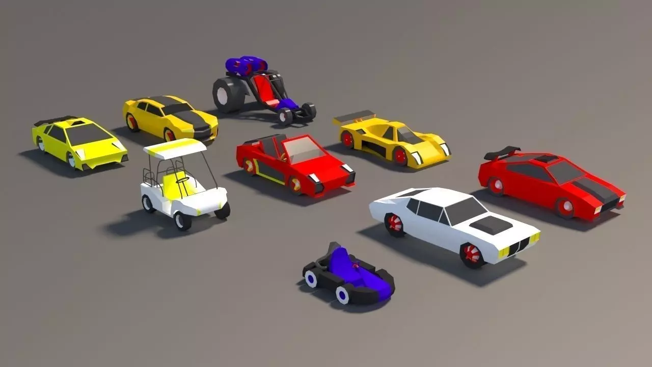 Low Poly Car Pack 01 Low-poly 3D model_0