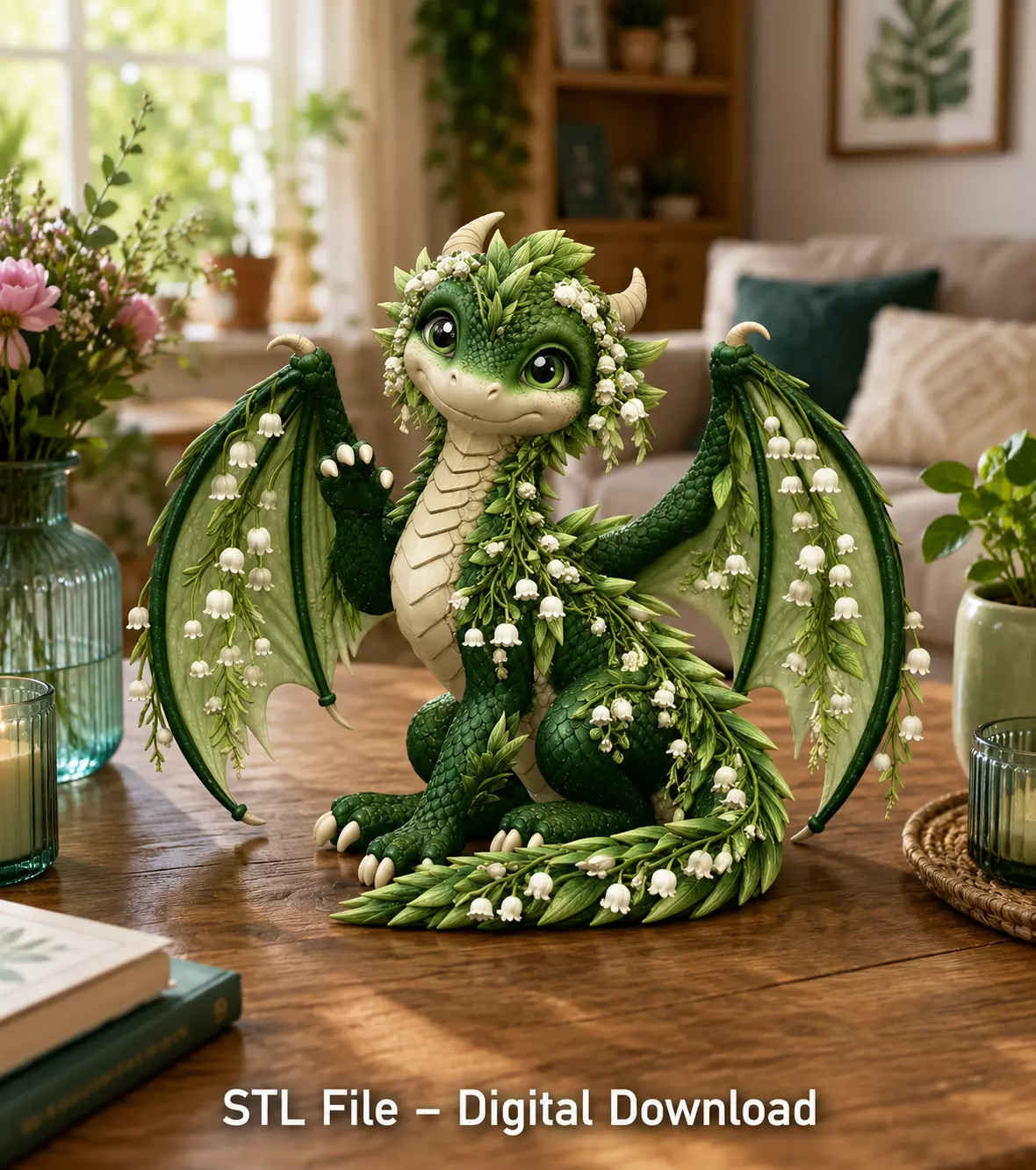 Lily of the Valley Baby Dragon STL File for 3D Print 3D print model