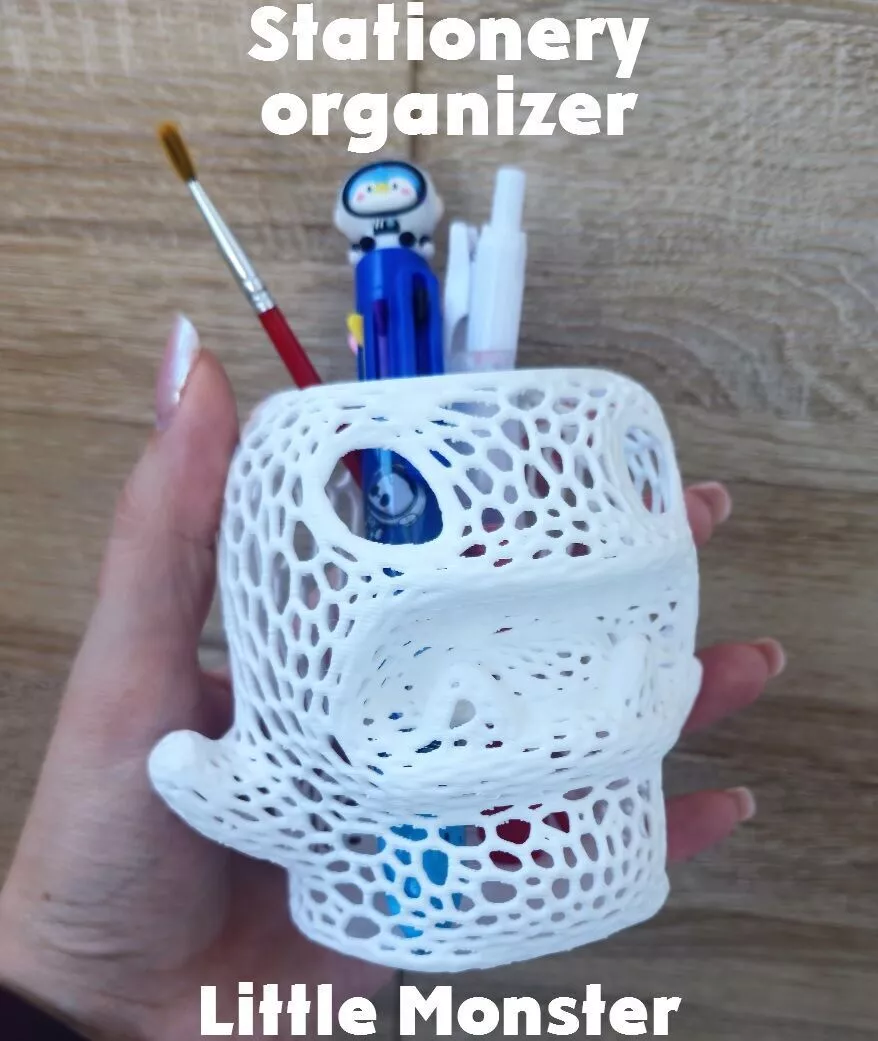 Stationery organizer Little Monster 3D print model
