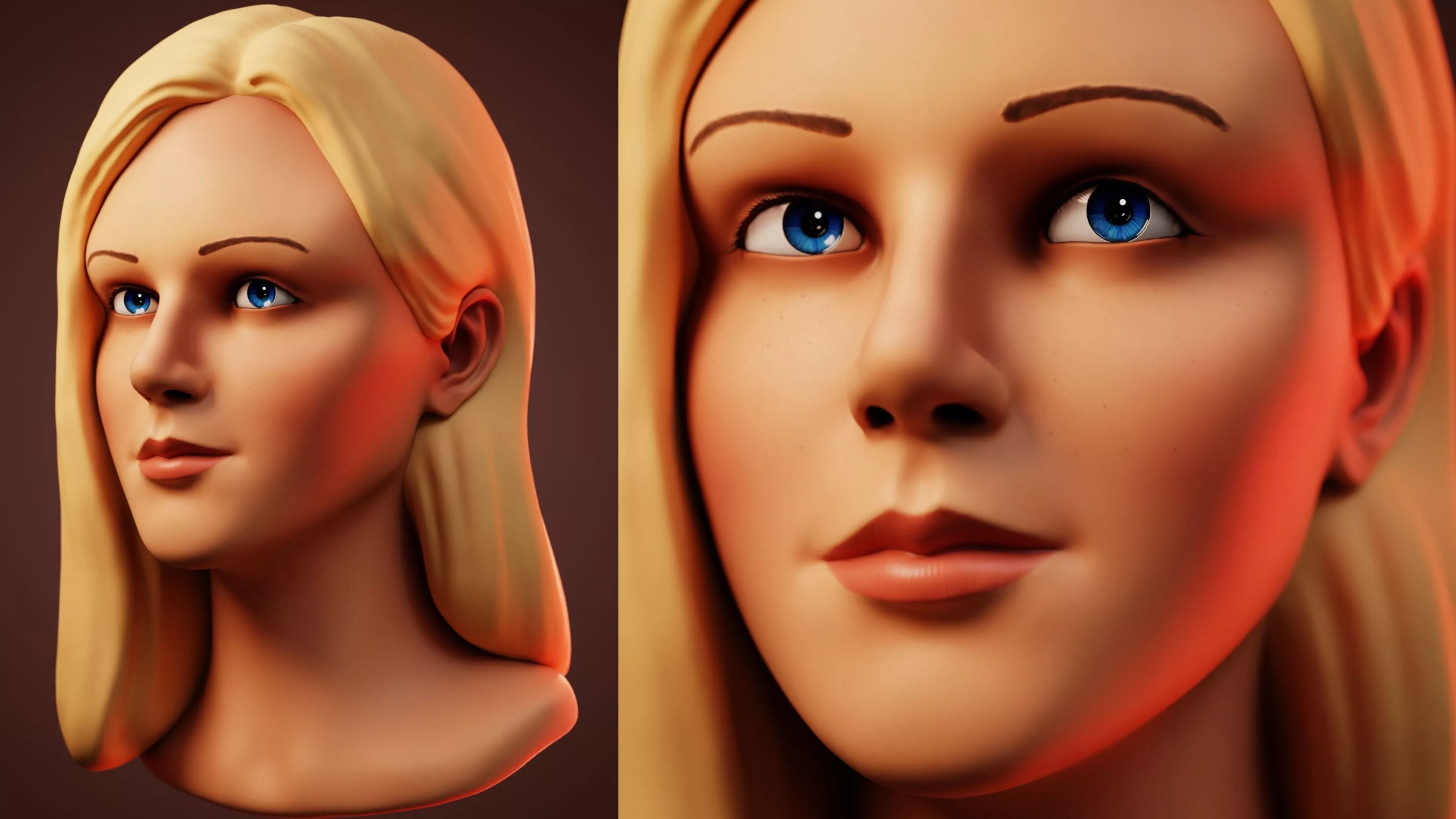 Blonde Girl Character Sculpt 3D model