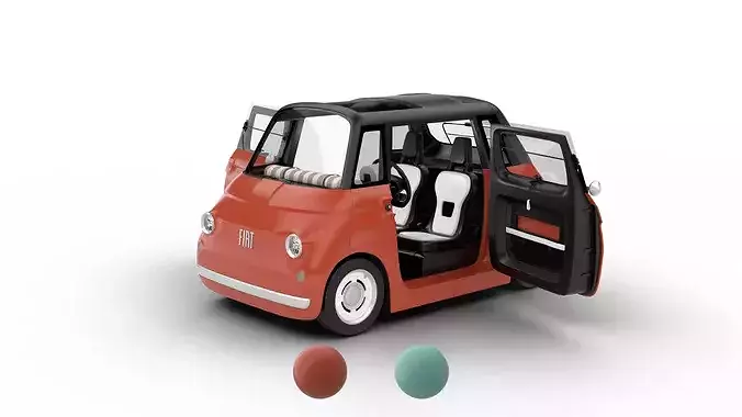 Fiat Topolino  Corallo 2025 HQ 3d model