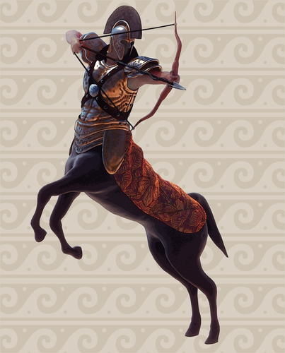 Centaur greek warrior riding horse 3D print model