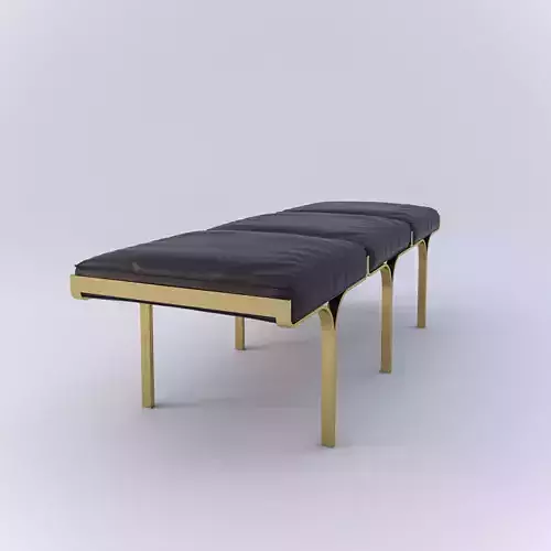 RH 1960S LINK LEATHER BENCH