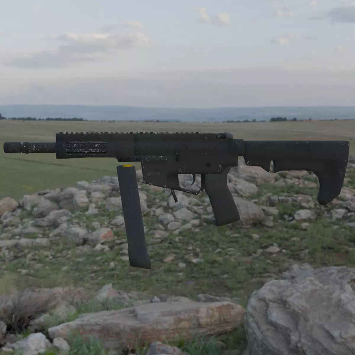 FLEX SA-FX01 Submachine Gun Free low-poly 3D model