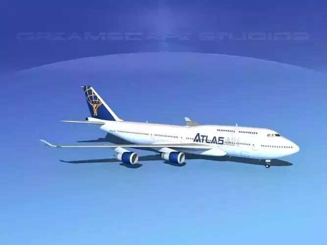 Boeing 747-400 Jumbo Jet Atlas 3D model