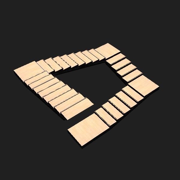 Penrose Stairs Low-poly 3D model_1