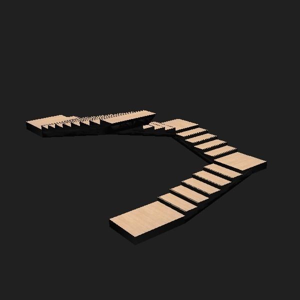 Penrose Stairs Low-poly 3D model_3