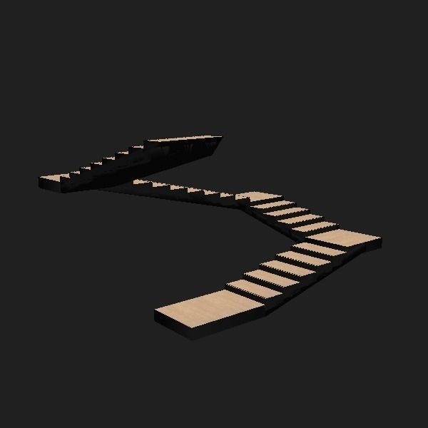 Penrose Stairs Low-poly 3D model_4