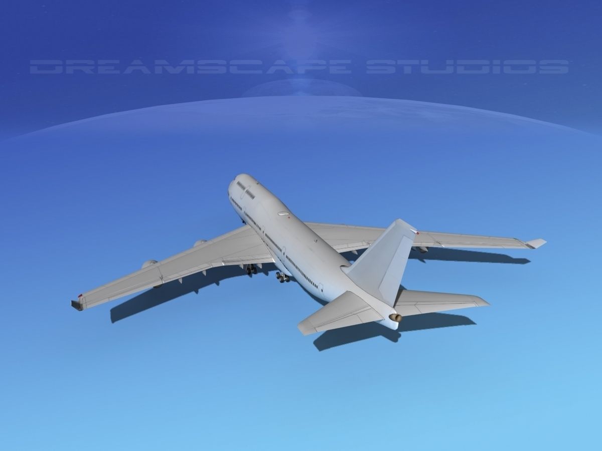 Boeing 747-400 Bare Metal 3D model_7