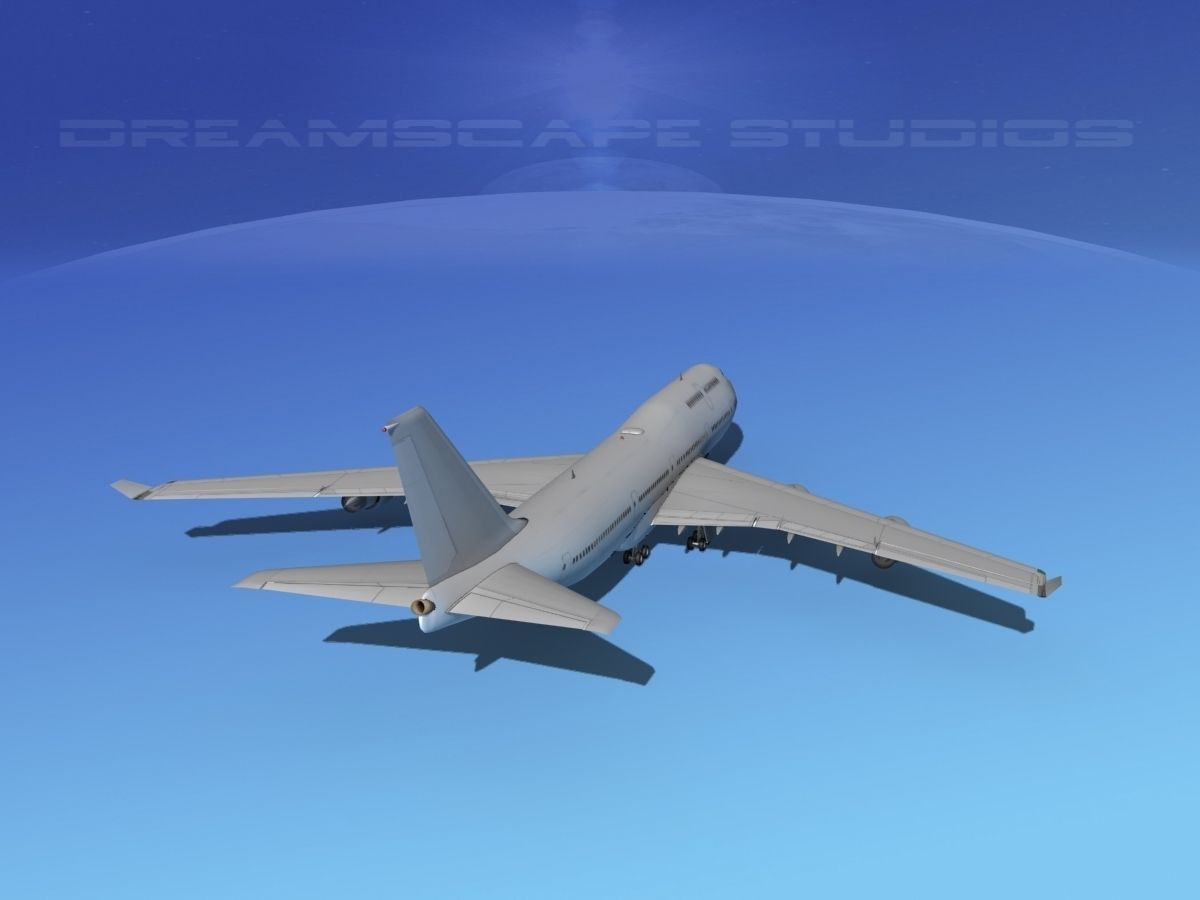 Boeing 747-400 Bare Metal 3D model_6