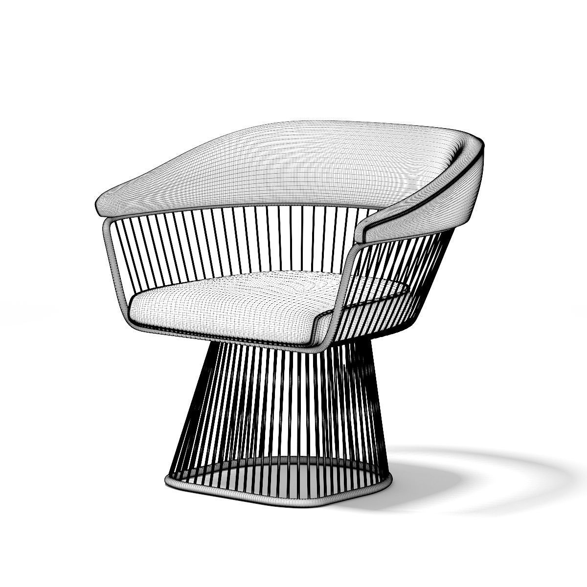 Metal Armchair 3D model_1