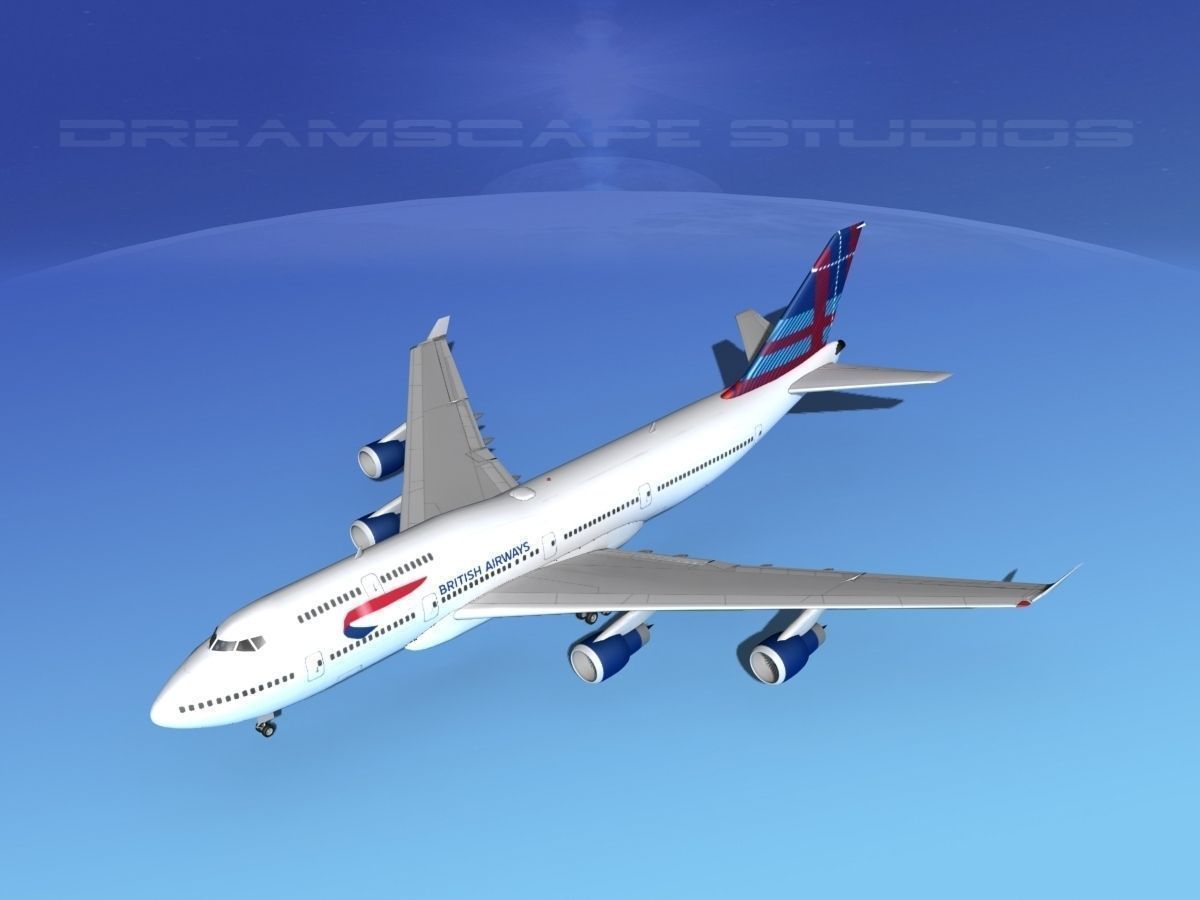 Boeing 747-400 British Airways 3D model_10