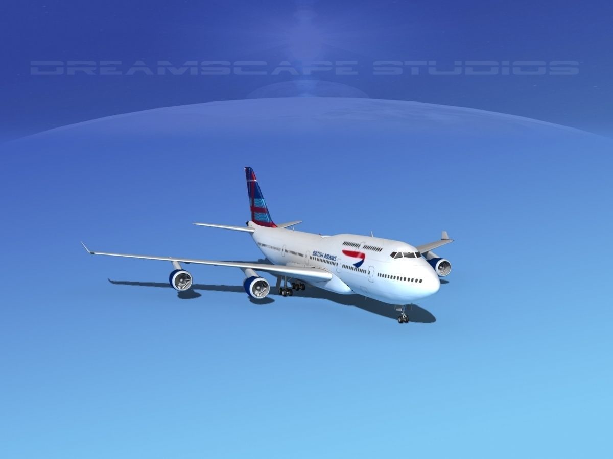 Boeing 747-400 British Airways 3D model_3