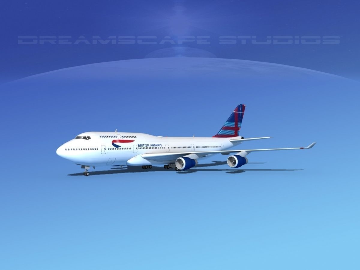 Boeing 747-400 British Airways 3D model_1