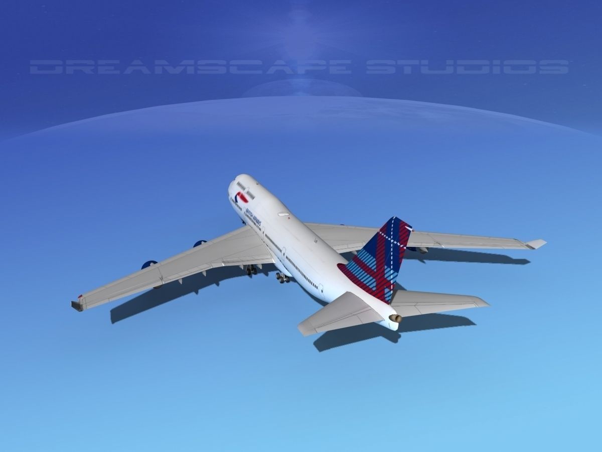 Boeing 747-400 British Airways 3D model_7