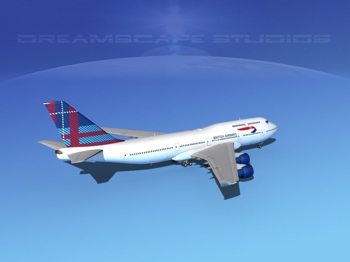 Boeing 747-400 British Airways 3D model_5