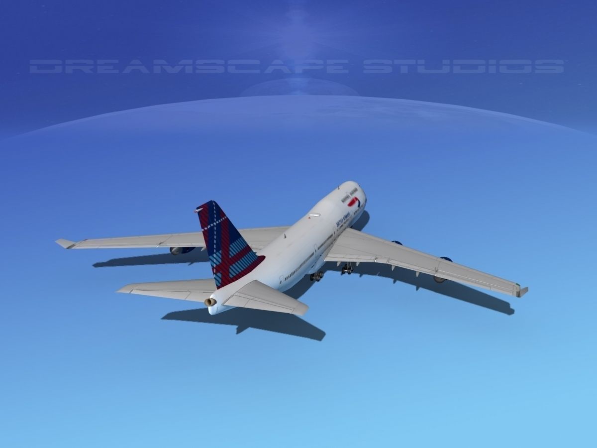 Boeing 747-400 British Airways 3D model_6