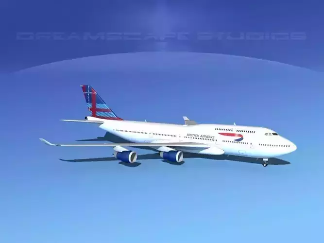 Boeing 747-400 British Airways 3D model