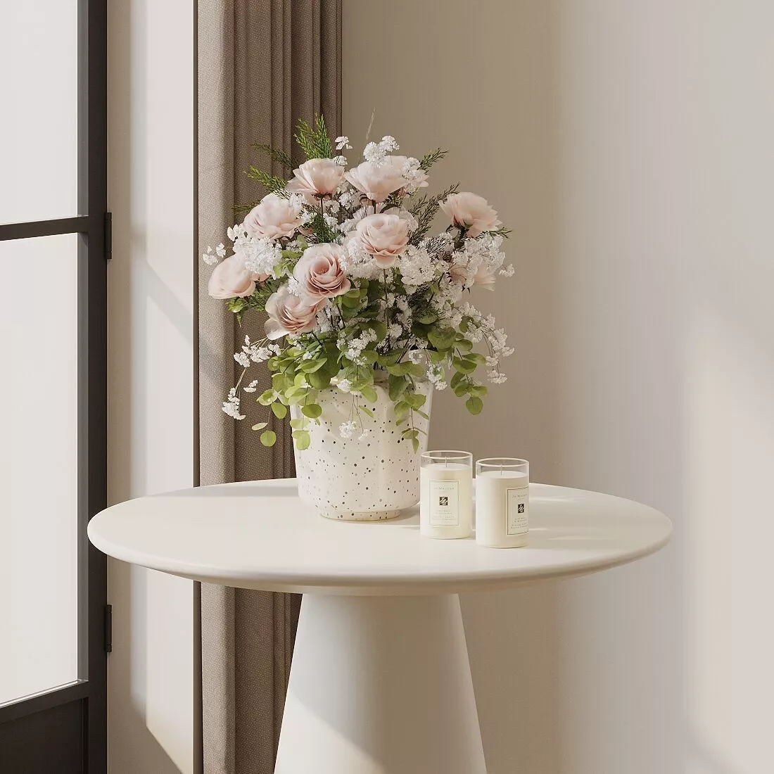 floral arrangement flower art fresh flowers orchid 3D model